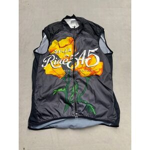 Voler Mens Large LifeCycle 2015 Cycling Vest Poppy Ripstop Mesh USA Made